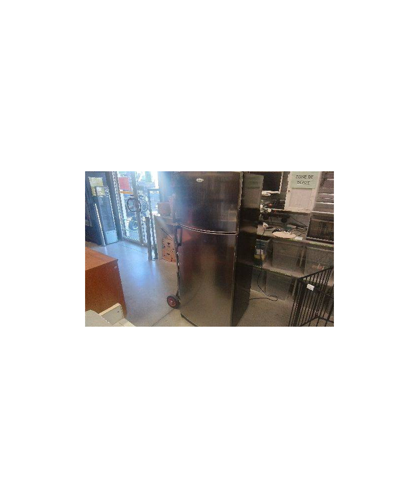 FRIGO CONGÉLATEUR WHIRLPOOL INOX - VENTILÉ 