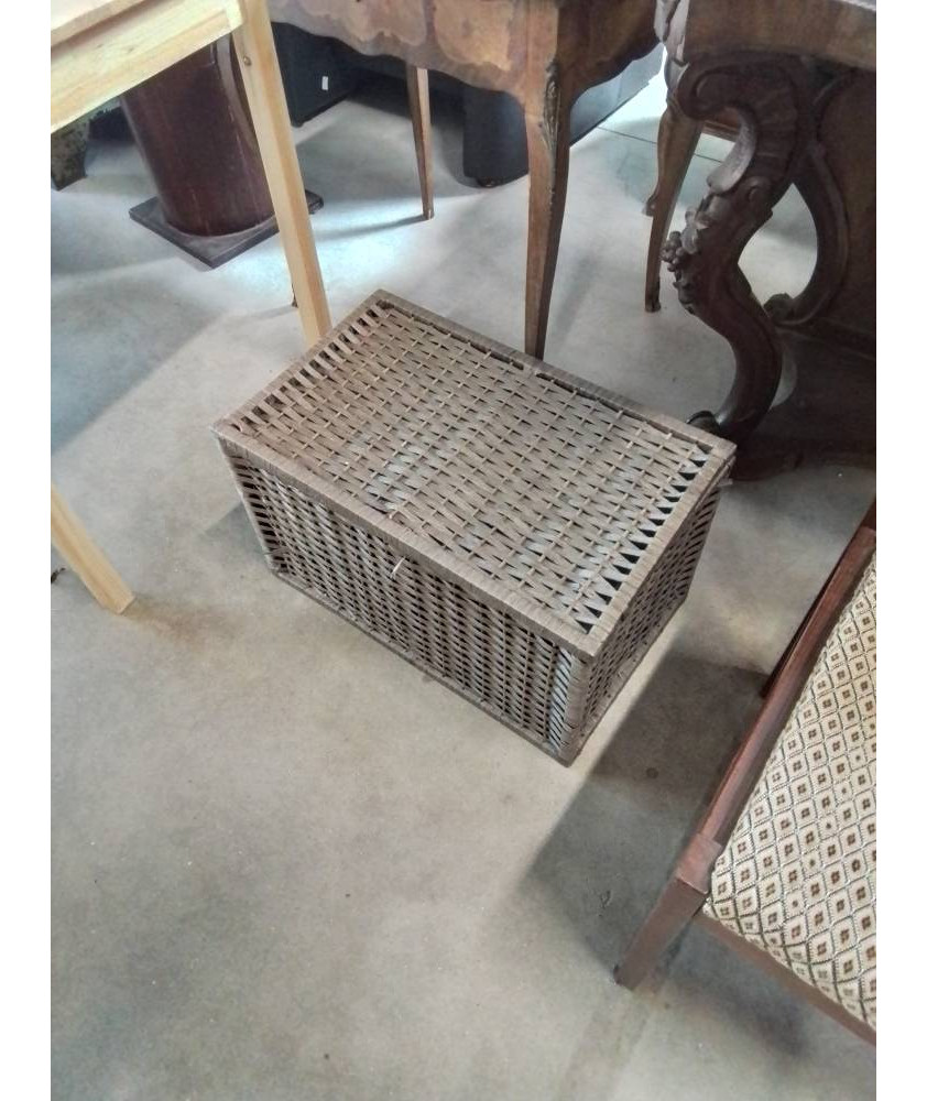 COFFRE VANNERIE TAUPE