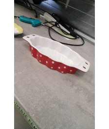 PLAT FOUR ROUGE A POIS 