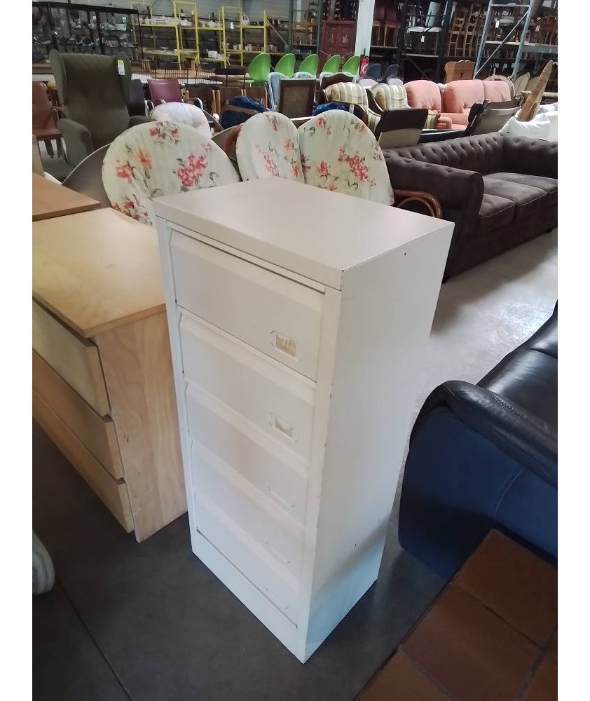 CLASSEUR A CLAPETS MÉTAL BLANC