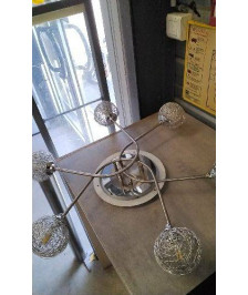 PLAFONNIER 5 BOULES CONTEMPORAIN