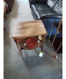 TABLE DE FUMEUR BOIS A COLONNES PIEDS BALUSTRE