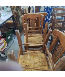 6 CHAISES PAILLES 