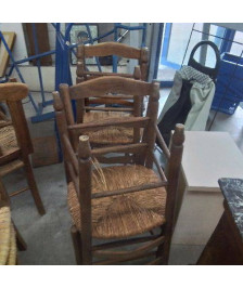 4 CHAISES PAILLES 