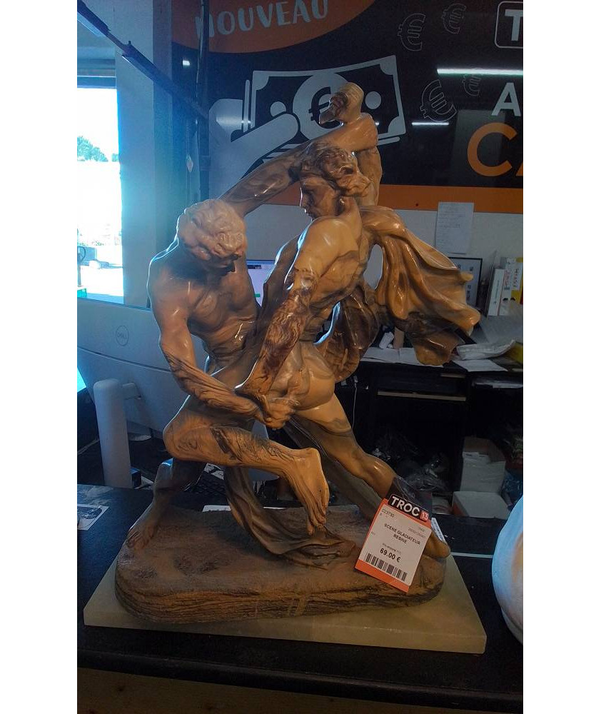 SCENE GLADIATEUR  RESINE