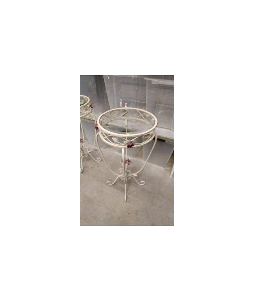 GUERIDON METAL VERRE