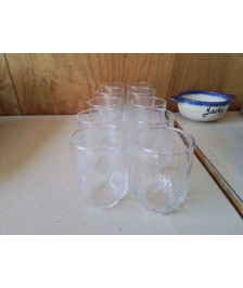 LOT VERRES MOTIF FEUILLES