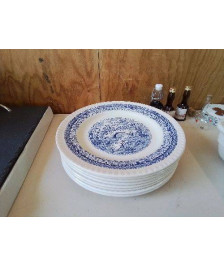 ASSIETTE BLEU PORCELAINE 