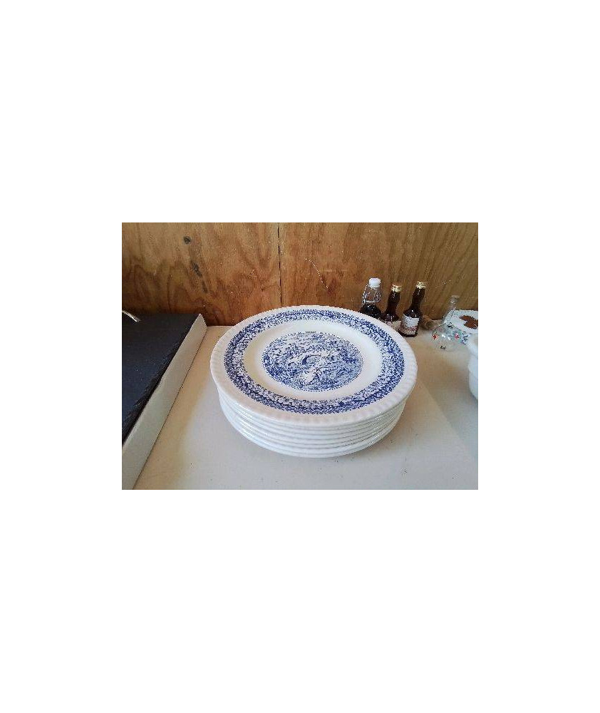 ASSIETTE BLEU PORCELAINE 