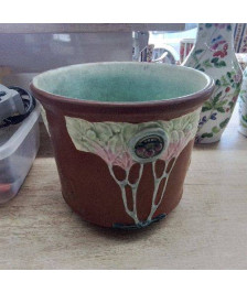 CACHE POT MARRON VERT
