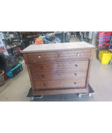 COMMODE 4 TIROIRS DESSUS MARBRE - EN L’ÉTAT 