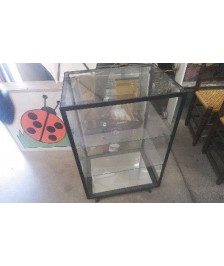 MEUBLE ETAGERE METAL VERRE 