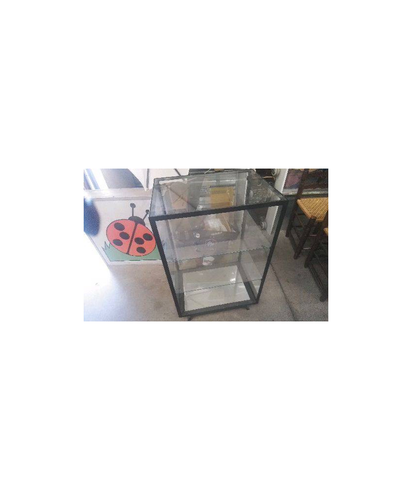 MEUBLE ETAGERE METAL VERRE 