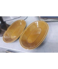 PLATS OVALES MARRON X2