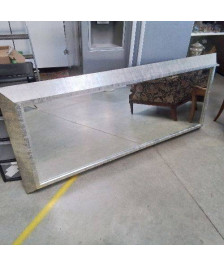 MIROIR RECTANGULAIRE ARGENTÉ GRAND MODÈLE 