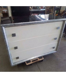 COMMODE BLANCHE ARGENTÉE 3 TIROIRS