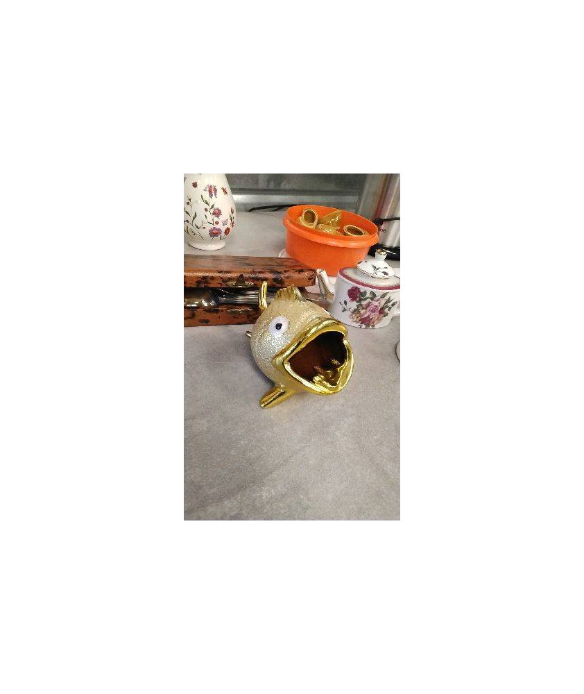 CENDRIER POISSON DORE 