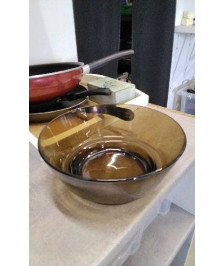 SALADIER VERRE MARRON 