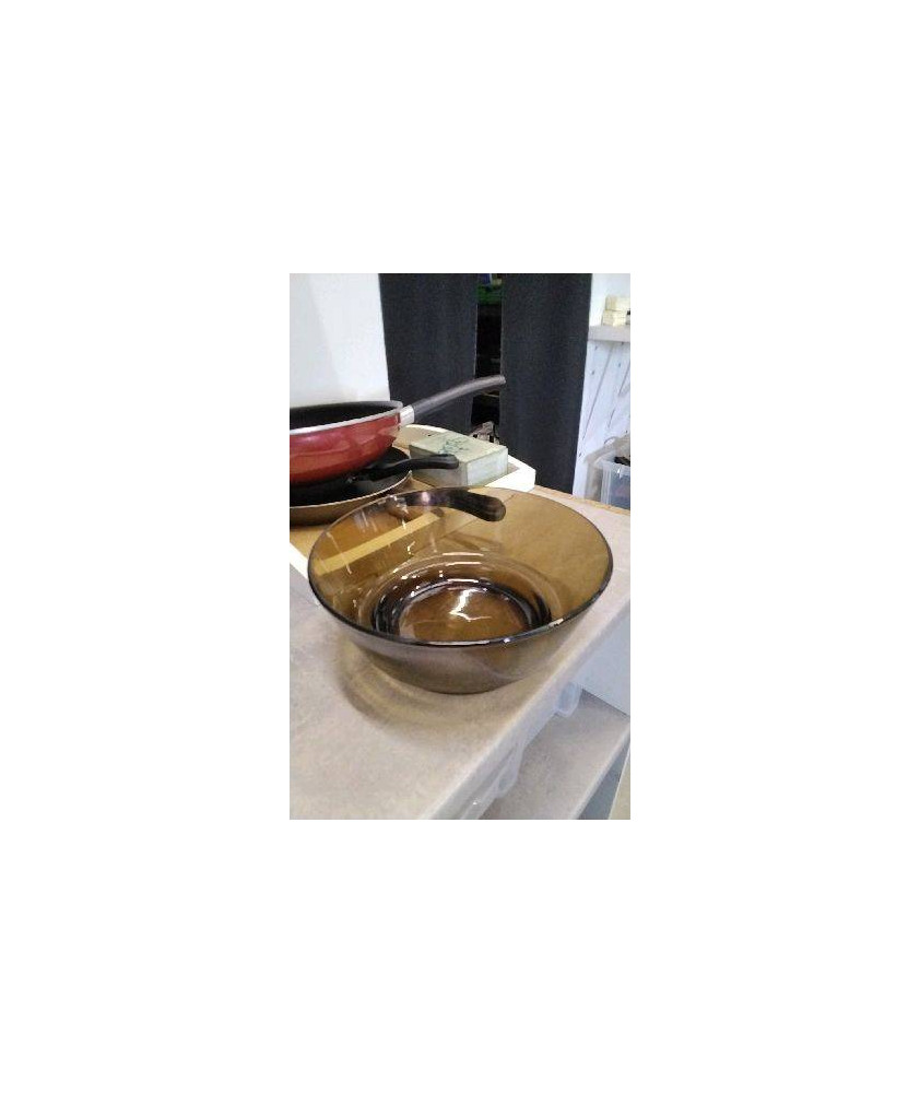 SALADIER VERRE MARRON 