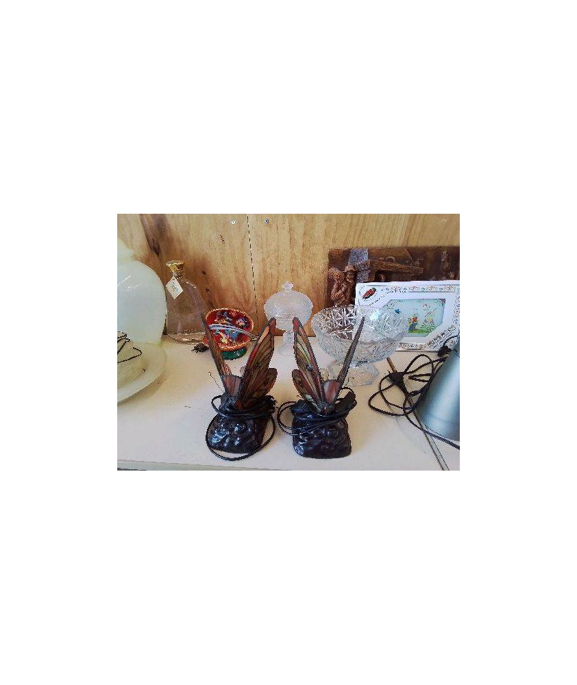 DUO LAMPE DE CHEVET PAPILLON 