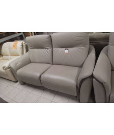 CANAPE 3PL CUIR TAUPE SANS MOTEUR