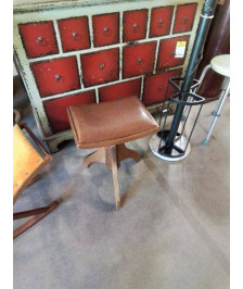 TABOURET DE PIANO PIÈTEMENT BOIS ASSISE FAUVE