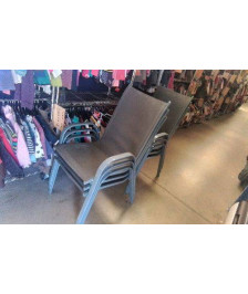 TABLE DE JARDIN FER VERRE + 6 FAUTEUILS