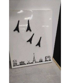 TABLEAU MAGNETIQUE + AIMANTS TOUR EIFFEL 