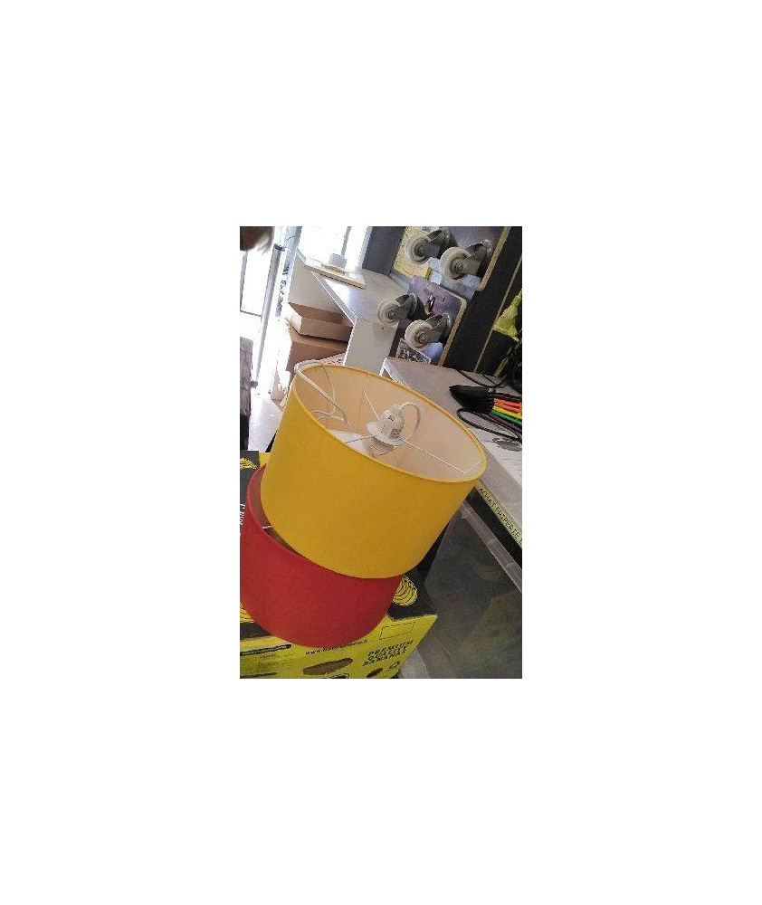 SUSPENSION TISSU JAUNE 