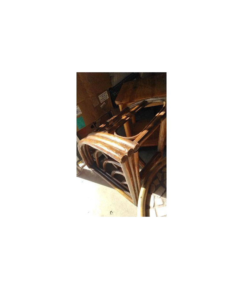 POUF D’ANGLE ROTIN EN L’ÉTAT 