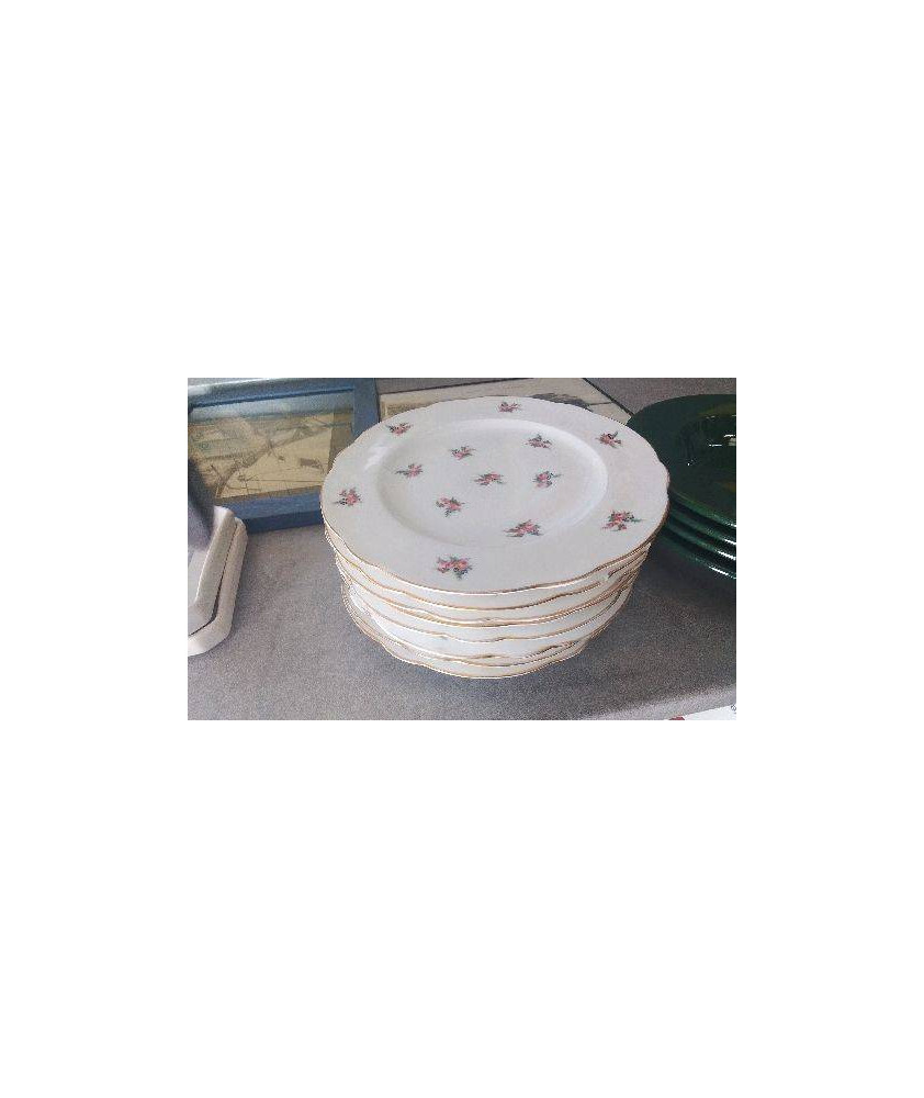 ASSIETTE A DESSERT FLEURS LE LOT