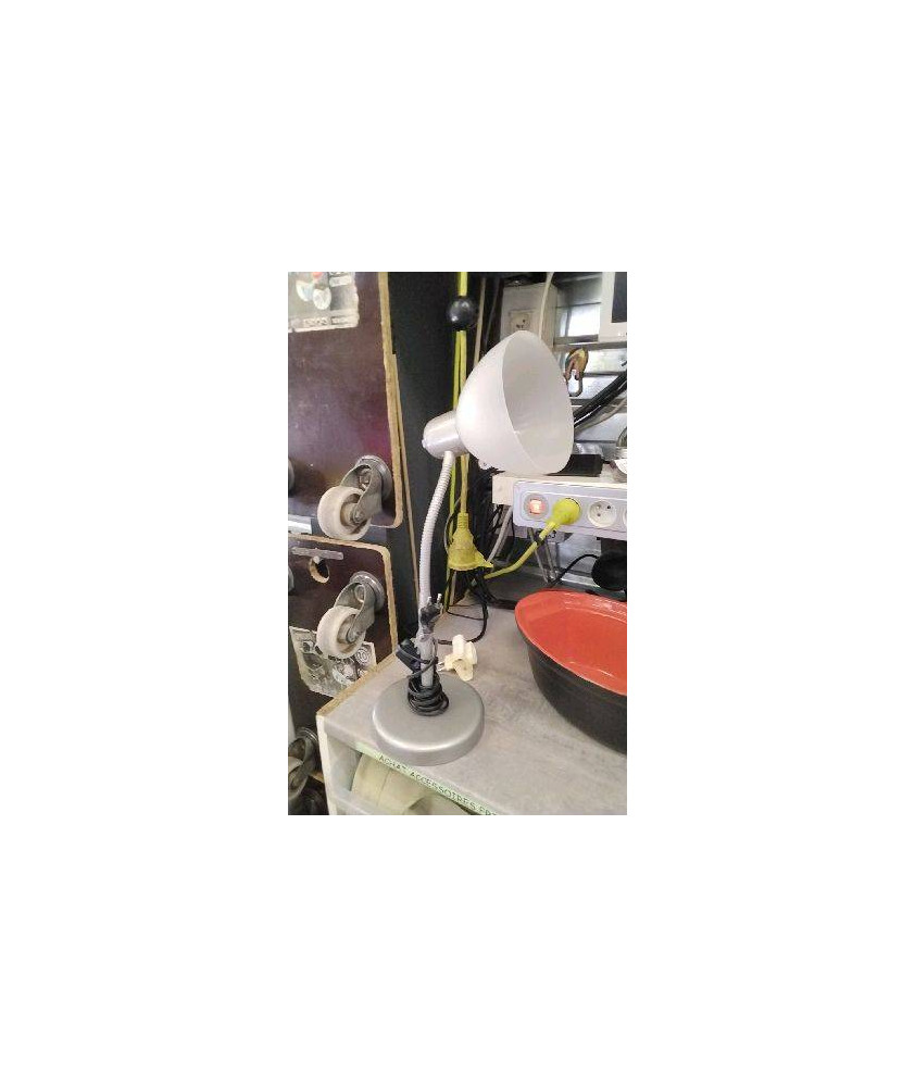 LAMPE DE BUREAU GRISE 