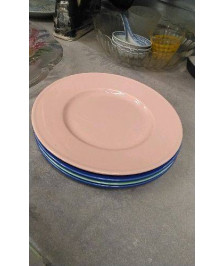 ASSIETTES DESSERT COULEUR 