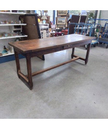 TABLE DE FERME EN CHENE ANCIENNE (2 TIROIRS)