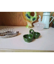 PORTE EPICES EN GRES ÉMAILLÉ VERT