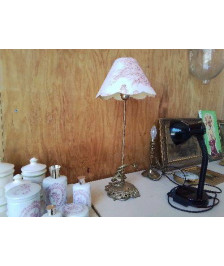 GRANDE LAMPE A POSER EFFET TOILE DE JOUY