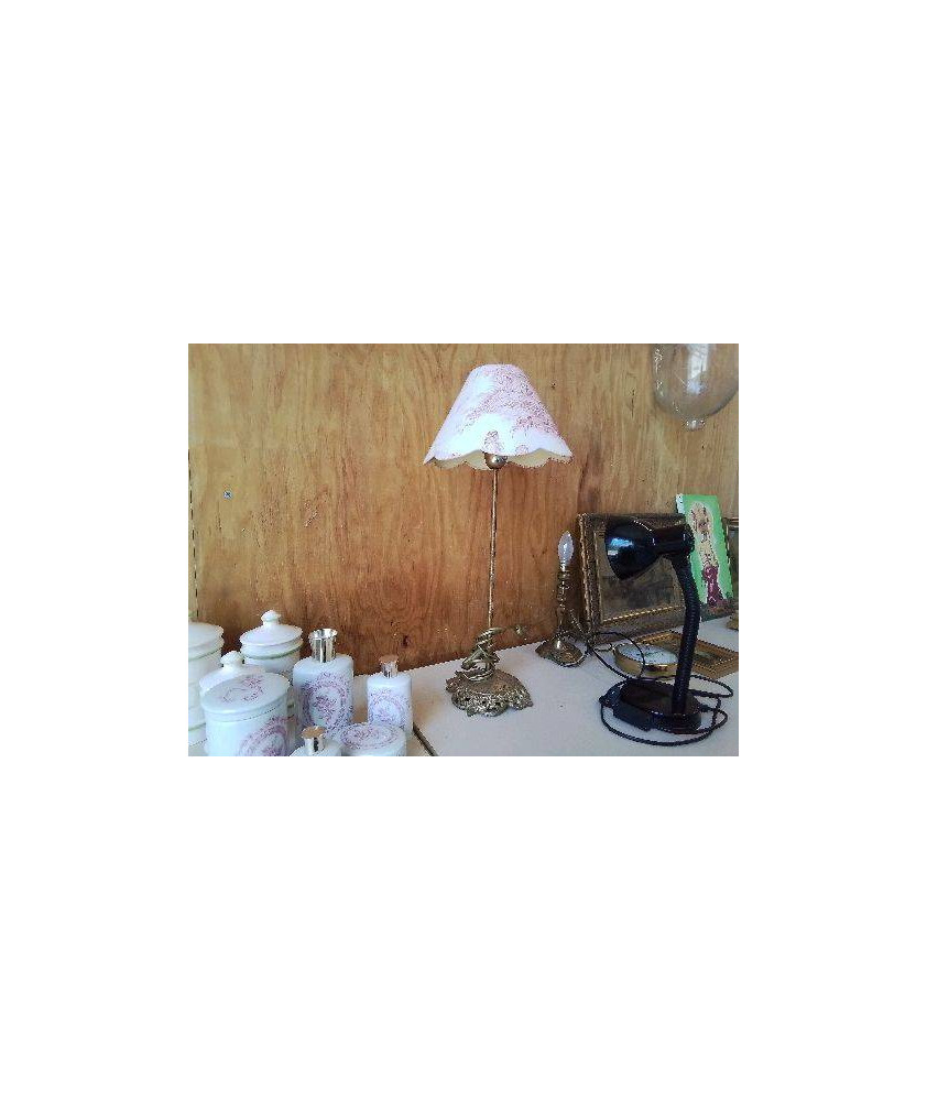 GRANDE LAMPE A POSER EFFET TOILE DE JOUY