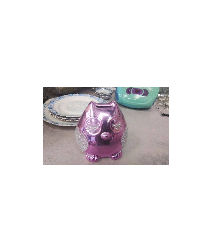 TIRELIRE ROSE CHOUETTE 