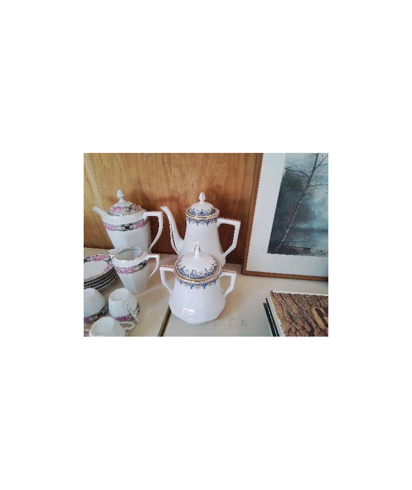 DUO THÉIÈRE ET ET POT EN PORCELAINE 
