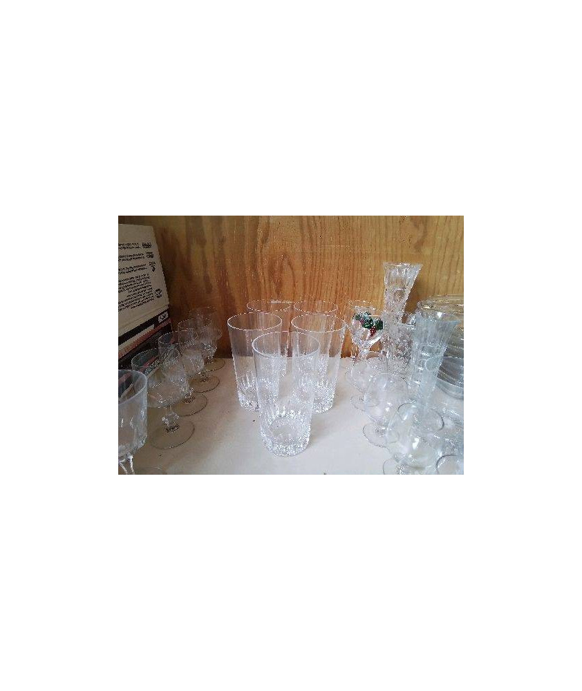LOT DE 5 VERRES EN CRISTAL 