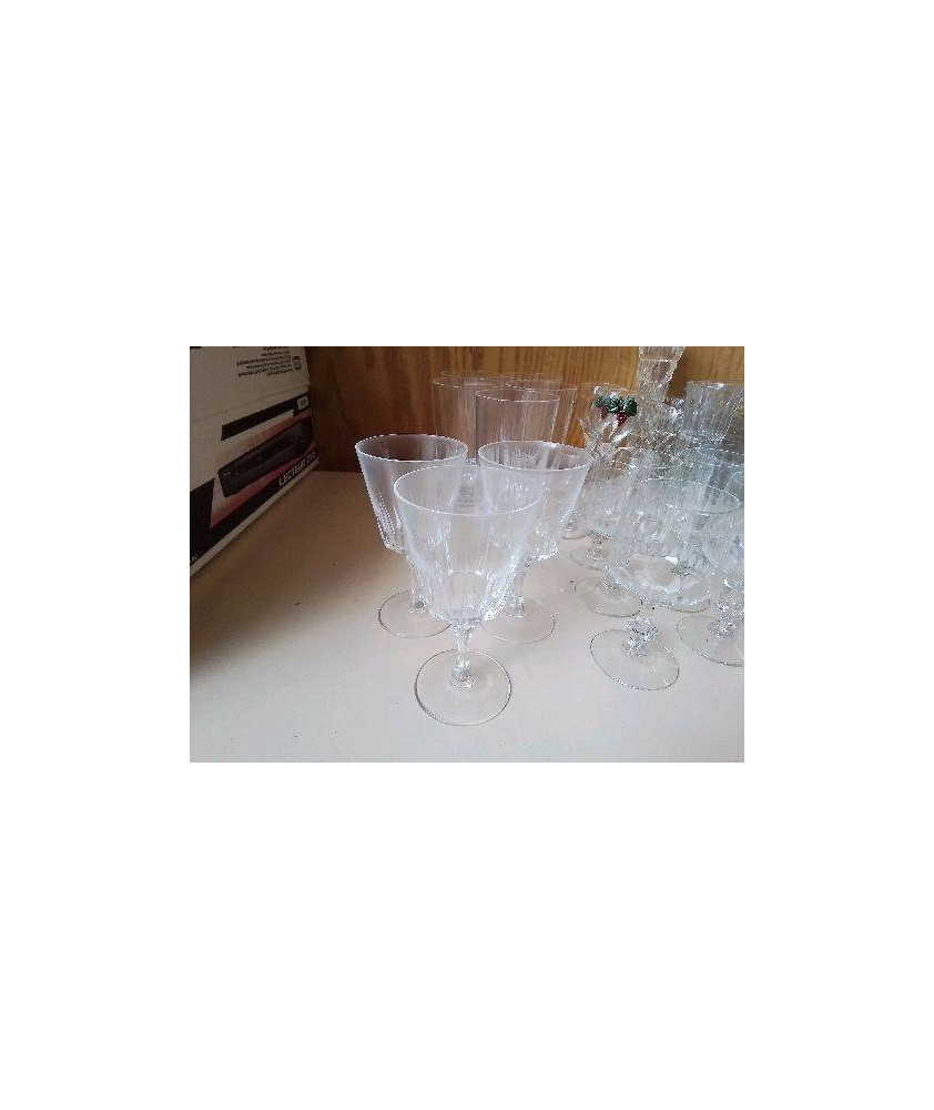 TRIO VERRE EN CRISTAL 