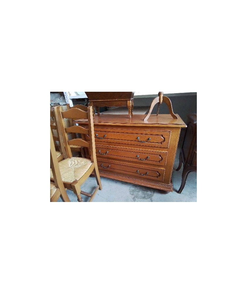COMMODE 3 TIROIRS DE STYLE RUSTIQUE