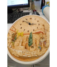 HORLOGE MURALE OVALE 