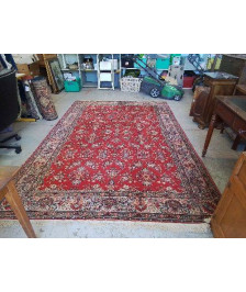 TAPIS ROUGE MOTIF FLORAL 300 X 205