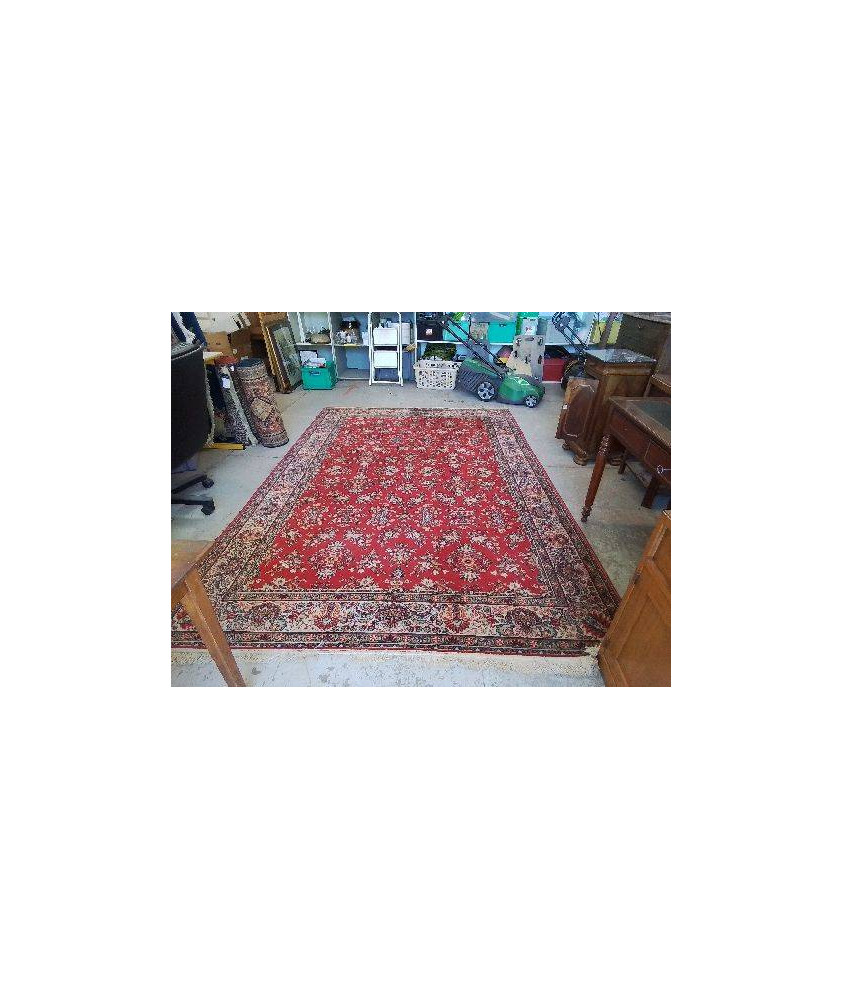 TAPIS ROUGE MOTIF FLORAL 300 X 205