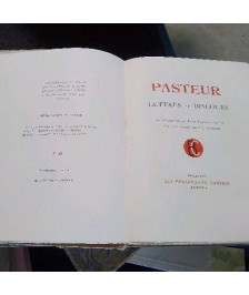 LIVRE PASTEUR LETTRES ET DISCOURS
