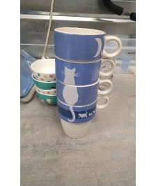 TASSES CHAT X4 