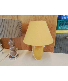 LAMPE EN CERAMIQUE CRAQUELÉ JAUNE
