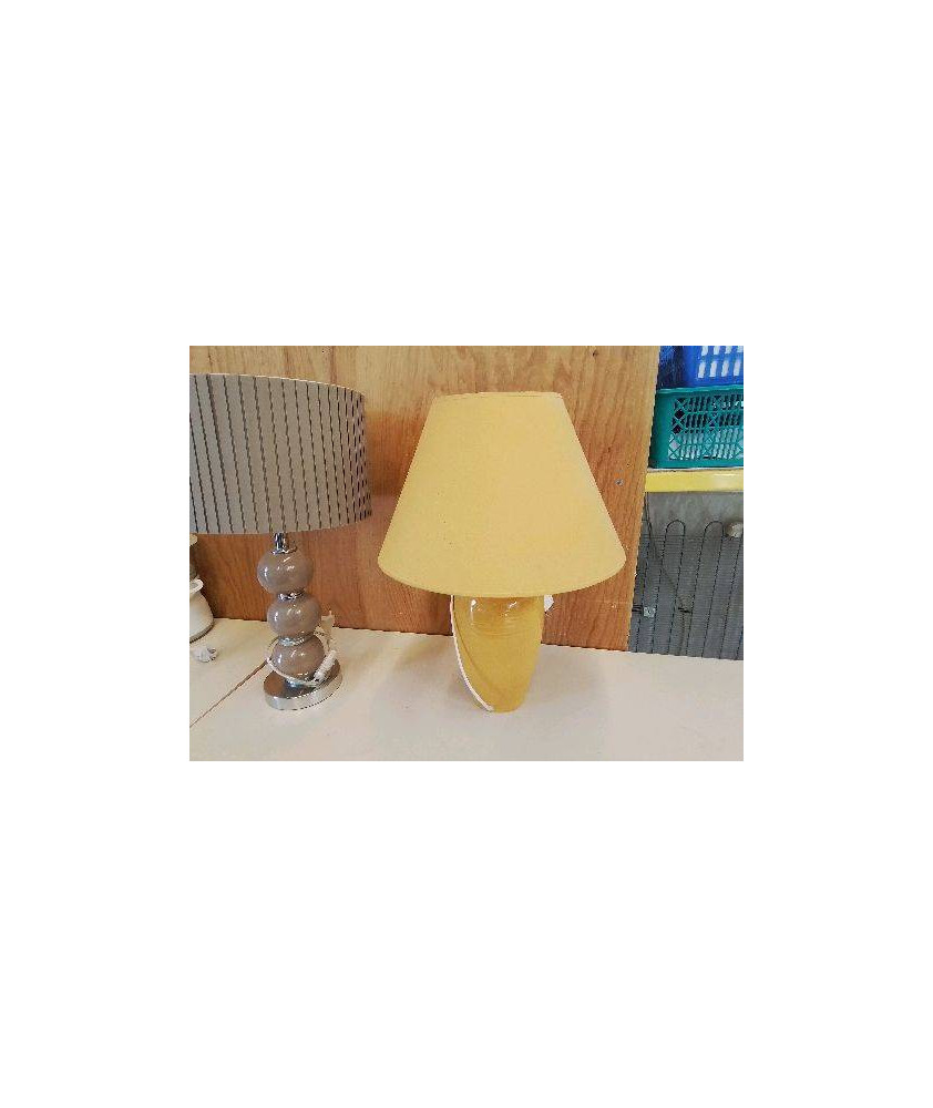 LAMPE EN CERAMIQUE CRAQUELÉ JAUNE