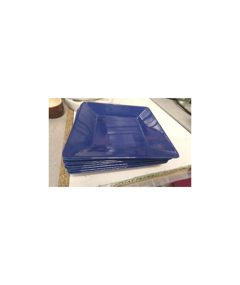 ASSIETTES CARREES PLASTIQUE 